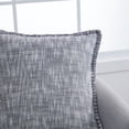 thumbnail image 4 of My Texas House Weston Woven Cotton Slub Square Decorative Pillow Cover, 20" x 20", Gray, 4 of 6