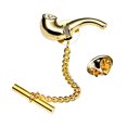 thumbnail image 1 of lionlar Mens Shape Tie Tack Clip for Wedding Business Formal Gold, 1 of 9