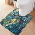 thumbnail image 6 of 2 Piece Soft Bathroom Rug Set Stained Glass Dragon Bath Mat and U-Shaped Toilet Contour Rug (16"x24"+20"x24"), 6 of 6