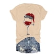 thumbnail image 1 of WEAIXIMIUNG T-Shirt à Manches Courtes Col Rond pour Femmes Imprimé Verre Saint-Valentin 2024, 1 of 2