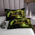 thumbnail image 3 of Erosebridal Black Yellow Green Gamepad Print Coverlet Set Queen, Gamer Bedding Set, Gaming Room Decor 3 Pieces, 3 of 5
