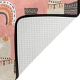 thumbnail image 5 of SKYSONIC Cute Rainbows Llamas Mountains Non-Slip Area Rug, Pink Exotic Boho Alpaca Floor Carpet Comfort Floor Mats Decor for Indoor Front Porch Living Room Bedroom Kitchen, 36"x24", 5 of 7