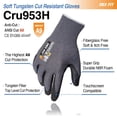 thumbnail image 2 of Guantes resistentes a cortes DEX FIT Cru953H Nivel A9 Tungsteno, 2 of 5