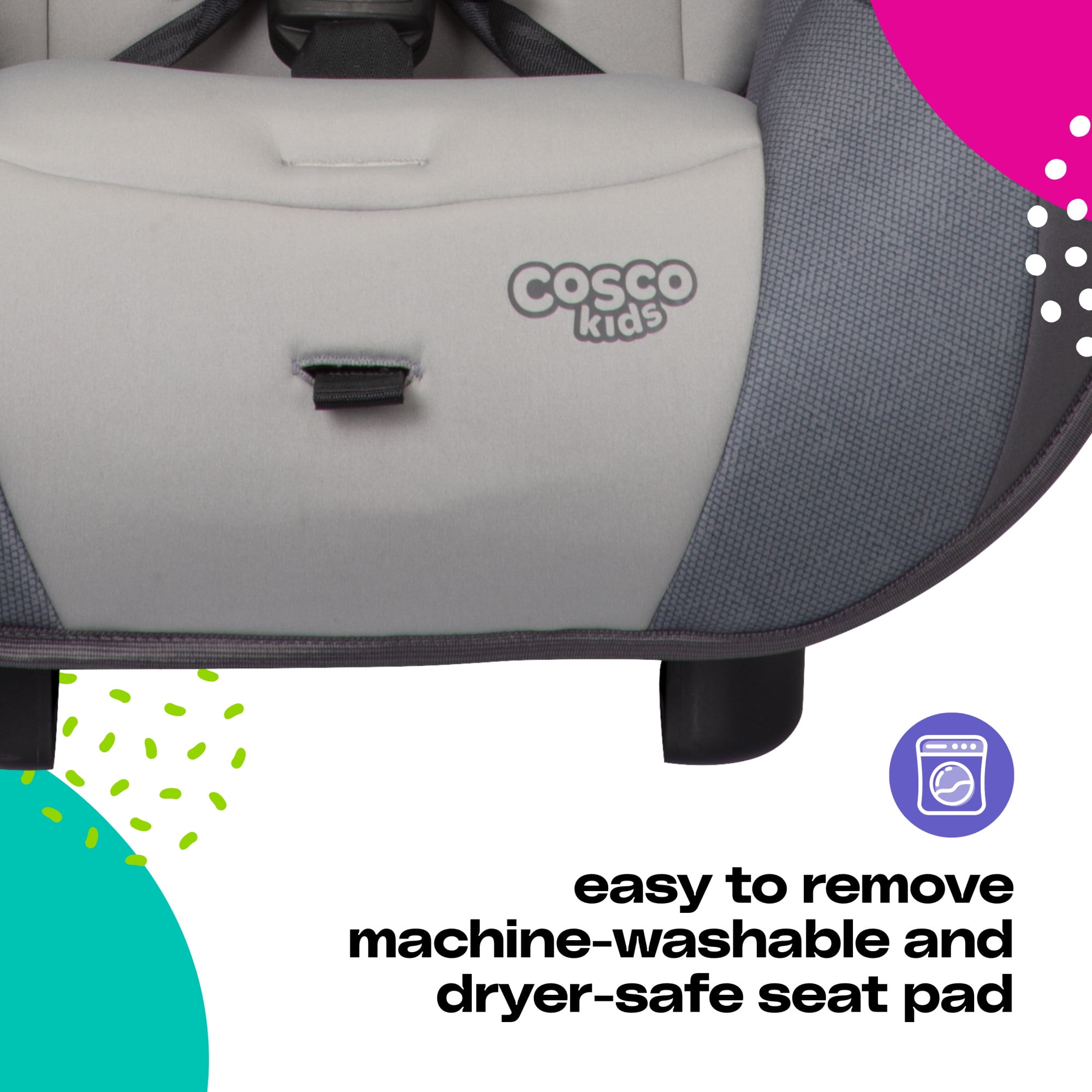 Cosco Kids Entrada Infant & Toddler Convertible Car Seat, Aegean Sea, Blue