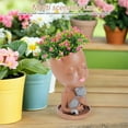 thumbnail image 4 of KAKOWELY Maceta Brown De Resina Con De Y Ideal Para Suculentas Y Plantas En Interiores, 4 of 6