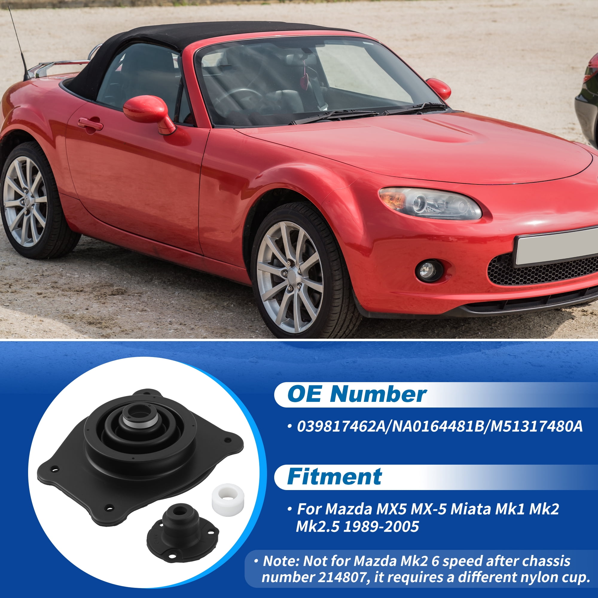 Unique Bargains Change Lever Boot Set for Mazda MX5 MX-5 Miata Mk1 Mk2 Mk2.5 1989-05