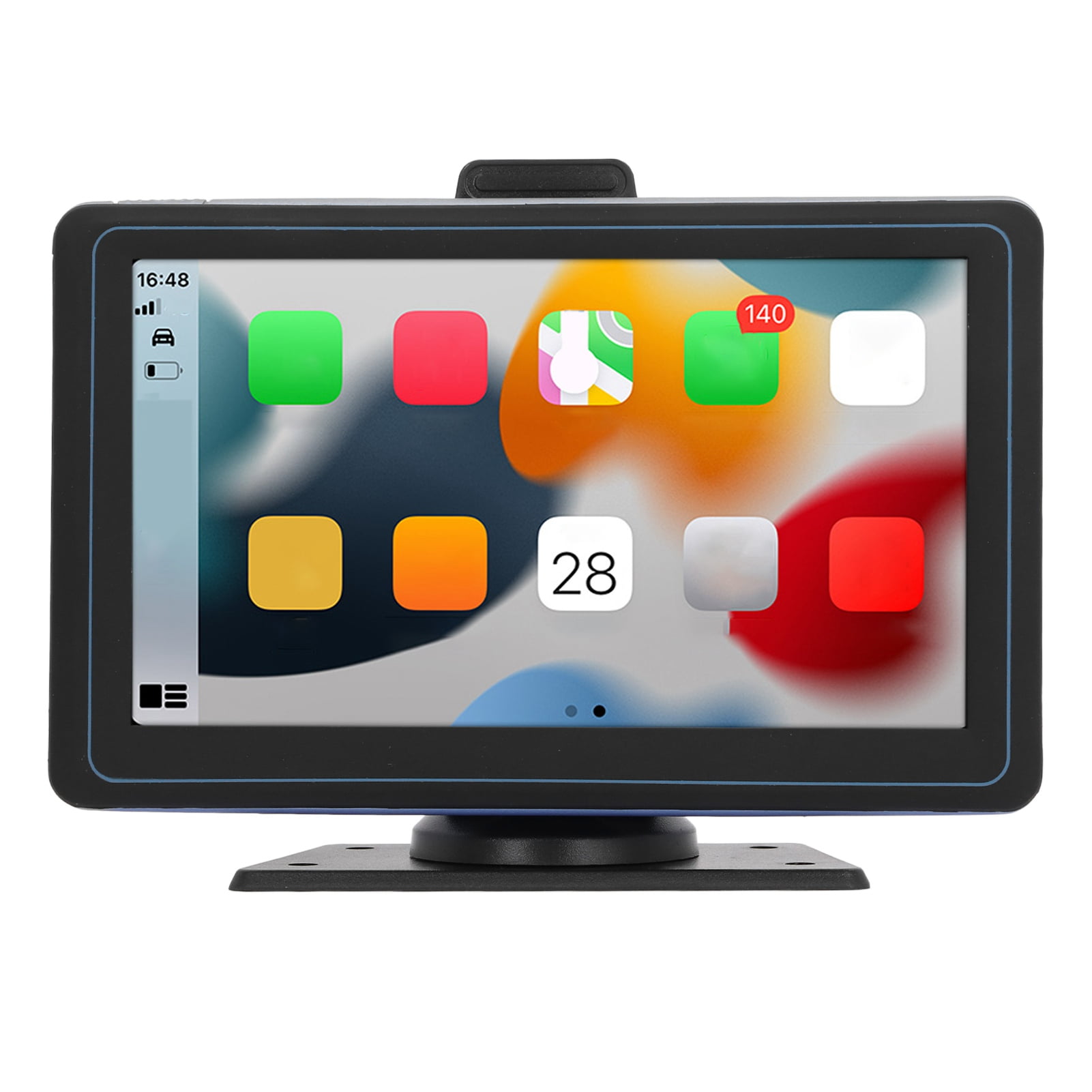 BIMZUC 7 Inch Portable Touchscreen Wireless Carplay Car Stereo Receiver, Bluetooth MP5 Multimedia Player with Backup Camera, Supports Android Auto Mirror Link, Double DIN Universal Fit