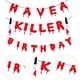 thumbnail image 3 of 1 Set Tener una bandera de la fiesta de cumpleaños asesina Decoración de la fiesta de cumpleaños de Halloween Horror, 3 of 4