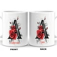 thumbnail image 6 of Initial Letter A Mug for Her, Personalized Floral Ceramic Cup 11oz 15oz for Daily Use, Custom Monogram Gift for Wife, Sister, Friend, Coworker, Mom from Daughter or Son, 6 of 6