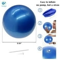 thumbnail image 2 of Deago Mini Exercise Ball - 10 Inch Small Bender Ball for Stability, Barre, Pilates, Yoga, Core Training and Physical Therapy (Pink), 2 of 9