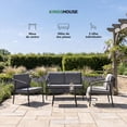 thumbnail image 2 of Sala Exterior Para Jardín Terraza 4 Piezas Con Mesa De Vidrio gris oscuro, 2 of 7