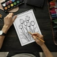 thumbnail image 5 of LBKHOUSE Tulips Flowers Coloring Book for Adult, Spiral Bound, Soft Cover, 5 of 6