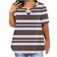 thumbnail image 1 of Fiudx Ropa de Mujer Blusas de Talla Grande para Mujer, Blusa con Cuello En V, Blusa Informal Holgada de Manga Corta de Verano, 1 of 5