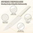 thumbnail image 5 of Vesteel 7-Piece Kitchen Knife Set, Professional Stainless Steel Knives Block Set with Healthy Anti-Rust Coating - White, 5 of 7