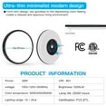 thumbnail image 4 of KOGYAS 12-Inch Flush Mount Ceiling Light, Modern Style, Black, for Kitchen, Bedroom, Utility Room, 4 of 10