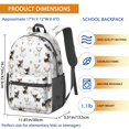 thumbnail image 3 of Chihuahua and Dog Paw Print White 17" Waterproof Oxford School Backpacks for Teens, S-Shape Padded Straps, for School, Travel, Hiking, Camping, 3 of 5