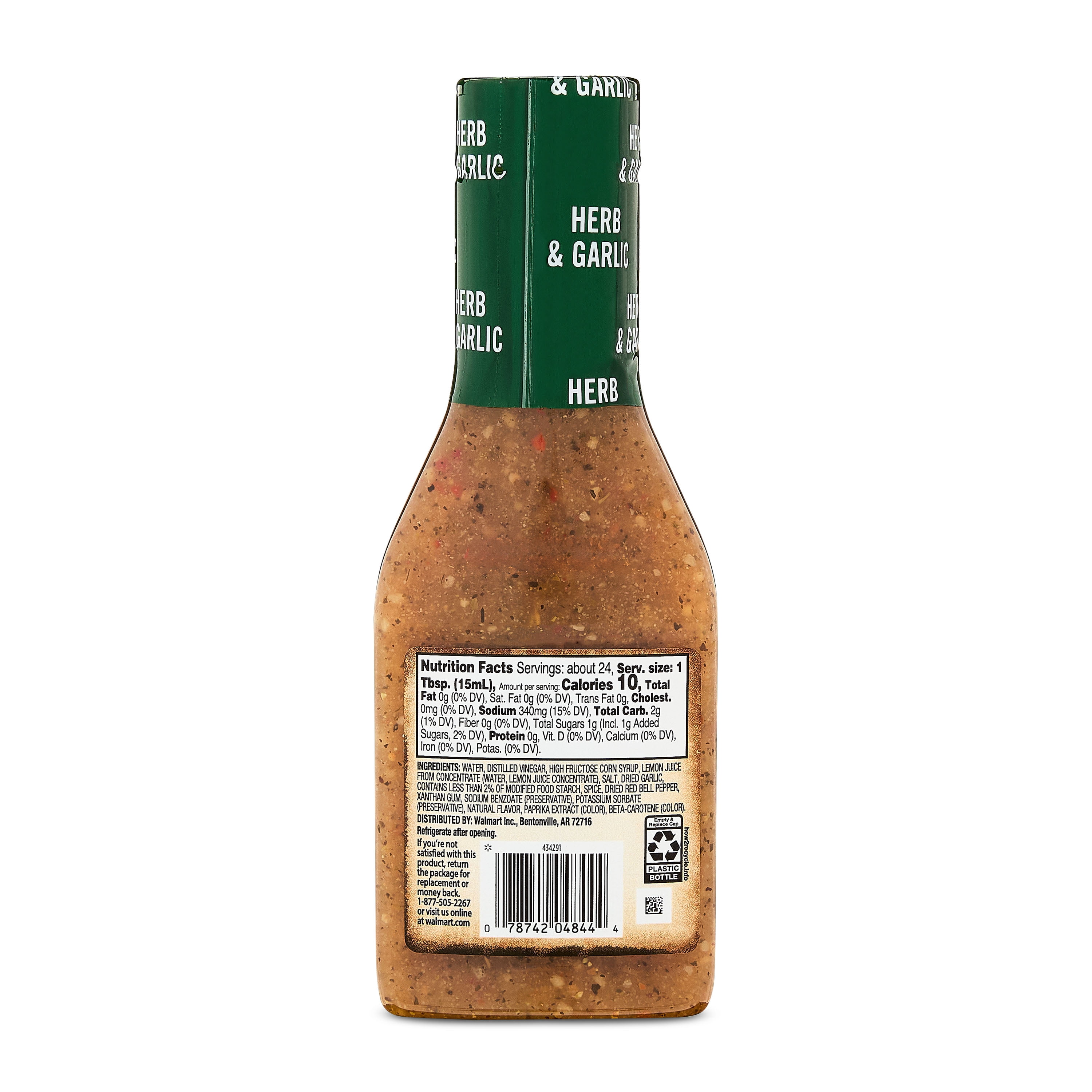 (6 pack) Great Value Herb & Garlic Marinade, 12.25 fl oz