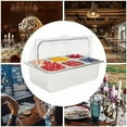 thumbnail image 2 of Ice Food Serving Display Tray, Buffet Cold Serving Cooler Platter,Cooling Food Dishes Display Plate Case with Clear Roll Top Cover for Seafood Fruit Party Buffet Tray 21 * 13 * 13inch, 2 of 9