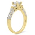 thumbnail image 2 of Dazzlingrock Collection 1.00 Carat (ctw) 14K Princess & Round Diamond Ladies Engagement Ring 1 CT, Yellow Gold, Size 7.5, 2 of 4