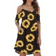 thumbnail image 1 of Moda mujer verano casual o-cuello estampado manga corta bolsillo mini vestido Fridja  qw1473, 1 of 7