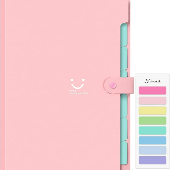 Letter Size, 7 Pocket Expanding File Folder,  Portable File Organizer for School Office Supplies, Folders for Documents