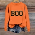 thumbnail image 2 of Women's Crewneck Sweatshirts Long Sleeve Boo Letter Printed Halloween Tops Gothic Fall Pullover Clothes 2025, 2 of 4