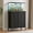 Black-20 Gallon, variant on NEORIVER 20 Gallon Fish Tank Stand with Power Outlets, Aquarium Stand with Cabinet, Reptile Tank Turtle Terrariums Table for Fish Tank, 27.5" L x 15.7" W, 350LBS Capacity