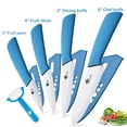 thumbnail image 1 of Ceramic Knives Complete Kitchen Unit,3 4 5 6inch Chef Knife Utility Fruit Slicing Peeler with Sheath White Blade, 1 of 5