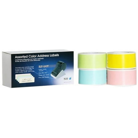 UPC: 0020963200156 | Seiko SLP-4AST Assorted Color Labels for Smart Label Printers