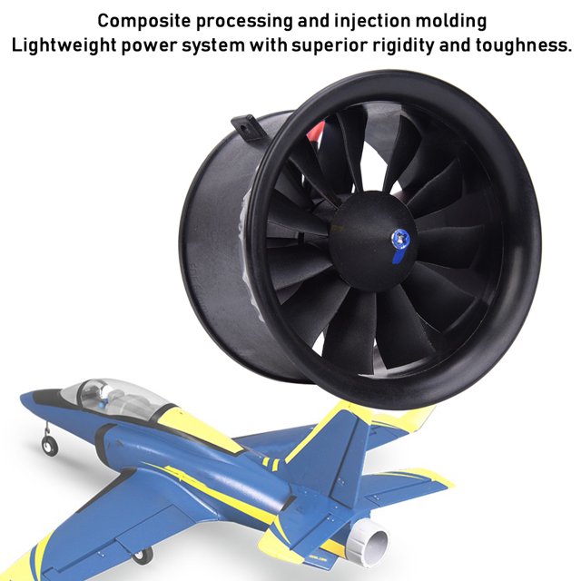 Hélice de Ventilateur 64mm, Accessoire d'Avion Modèle RC Léger pour Avion Modèle RC