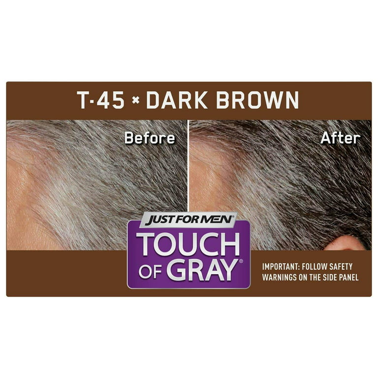 Just For Men Touch of Gray Hair Treatment, T-45 Dark Brown, 1 Each