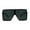 Shiny Black Solid Black, variant on 80s Squared Rectangular Thin Plastic Oversize Sunglasses Tortoise Smoke