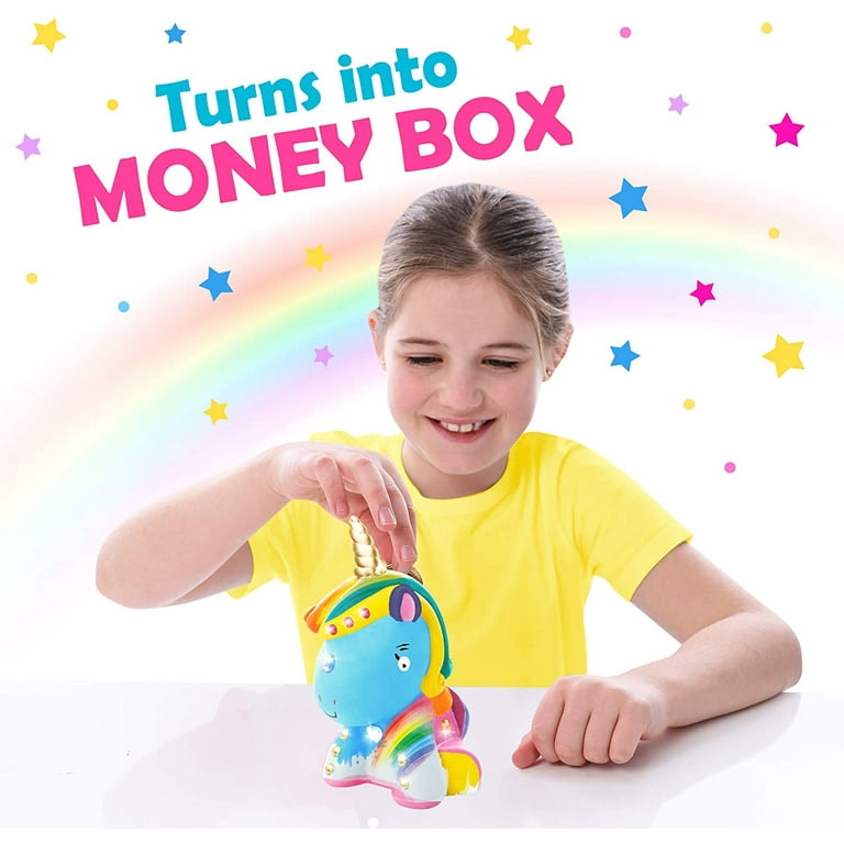 Original Stationery Paint and Decorate Your Own Unicorn Money  Box, Kids Paint Set for Girls with 21 Gems, 12 Non Toxic Fun Colors and  Lots More! : Toys & Games