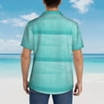 thumbnail image 4 of Fuzoiu Blue And Turquoise Print Hawaiian Shirt for Men, Summer Beach Casual Short Sleeve Button Down Shirts, Men’s Beach Summer Shirts with Pocket,3X-Large, 4 of 7