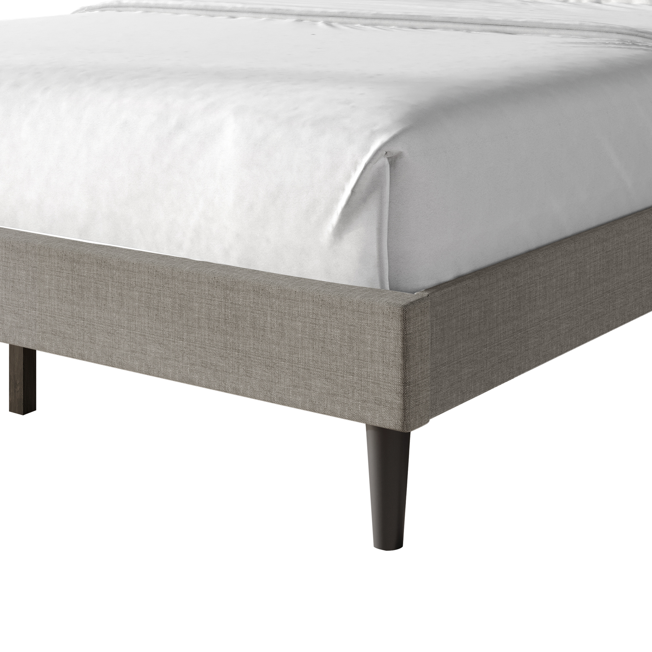Castle Place Elegance Wingback Twin Platform Bed, Grey