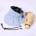 thumbnail image 4 of Kukuzhu Women's Wide Brim Sun Visor Hat with Ponytail Opening, Adjustable UV Protection Golf Tennis Beach Sports Cap, 4 of 5
