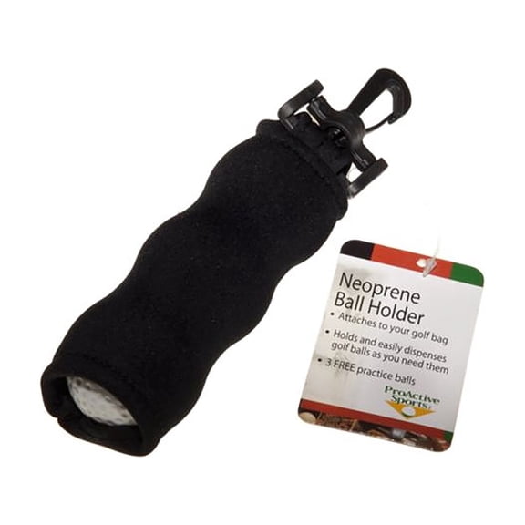 ProActive Sports Golf Neoprene Ball Holder Black Bag/Cart Accessories New