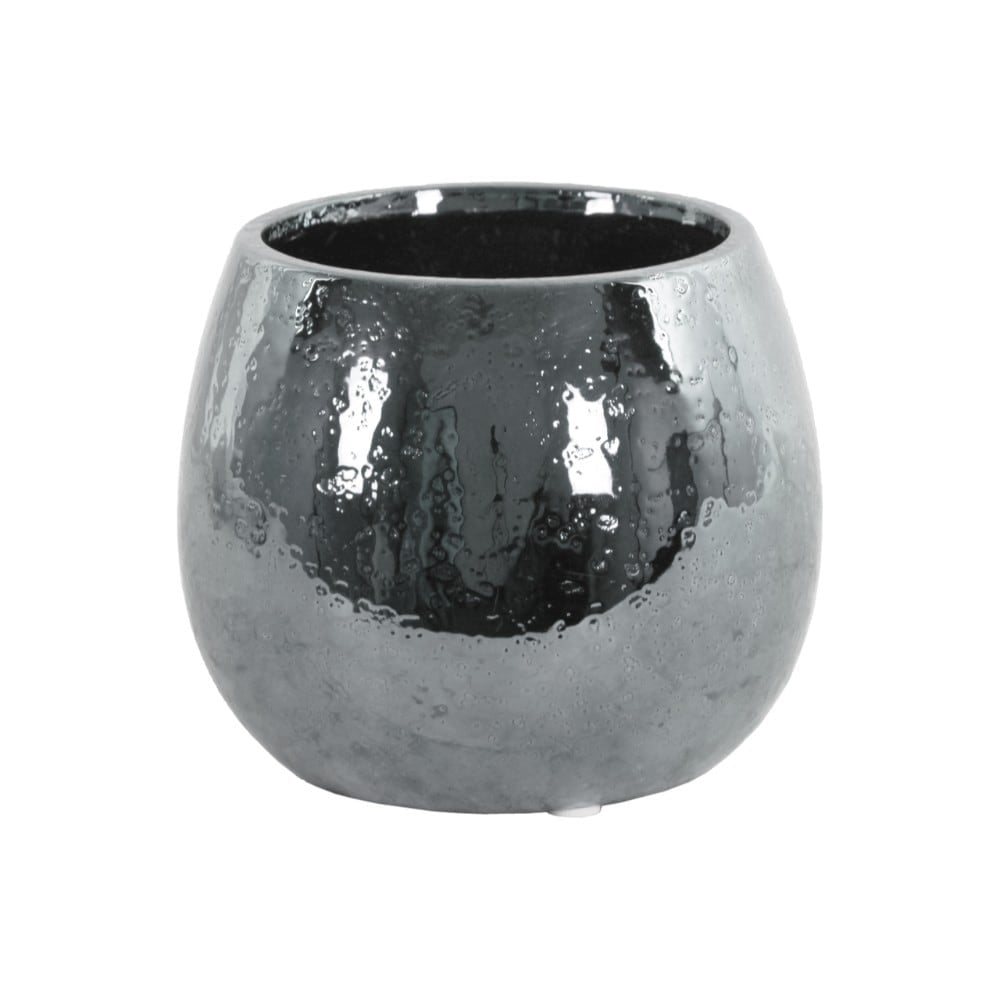 Small Benzara Exquisite Ceramic Vase with Hammered Design Small Benzara Exquisite Ceramic Vase with Hammered Design