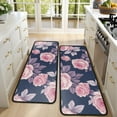 thumbnail image 4 of Kitchen Rugs Sets Of 2,Pioneer Flower Floral Print Pattern Anti Fatigue Kitchen Mat Rugs Non Slip Washable,Decorative Kitchen Floor Mats for Kitchen,Sink,Laundry,17"x47"+17"x47", 4 of 5