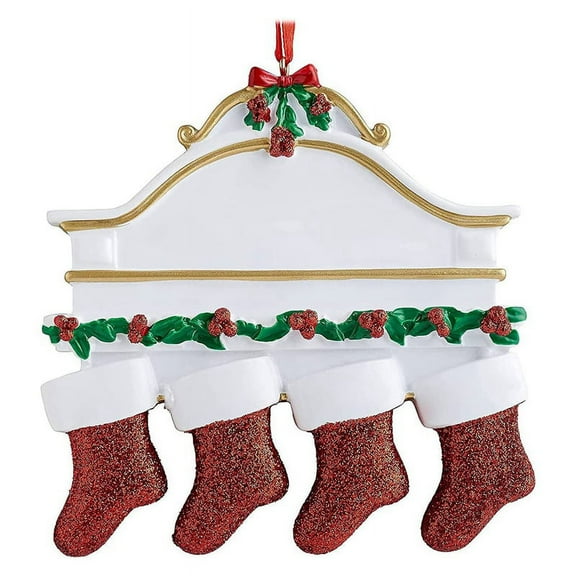 Set Gifts Personalized Family 4 Socks Pendants Christmas Tree Decoration Winter