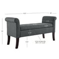 thumbnail image 5 of Linon Indie Tufted Storage Bench, Dark Espresso/Charcoal, 5 of 6