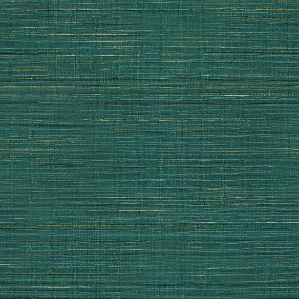 VEELIKE Teal Green Grasscloth Peel and Stick Wallpaper 15.7''x118
