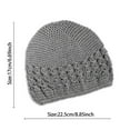 thumbnail image 2 of Crochet Beanie Hollow Out Cap for Women (Grey One Size), 2 of 2