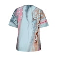 thumbnail image 5 of Ichuanyi Womens Shirts, Adult Fashion Woman Round Neck Short Sleeve Tops T-Shirt Prints Loose Blouse, 5 of 6
