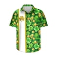 thumbnail image 4 of Awdenio Shirts for Men St Patricks Day Shirts Short Sleeve Clover Button Down Shirt Green Shamrock Casual Shirts Tops, 4 of 5