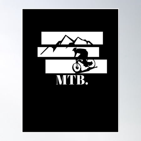 Mtb Free Mountain Poster Wall Art, Modern Wall Decor, 8x12 UNFRAMED