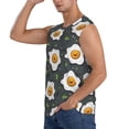 thumbnail image 3 of Balery Cute Poached Eggs Men's Sleeveless Muscle Shirts Workout Tank Top, Moisture Wicking, Odor Protection-, 3 of 8