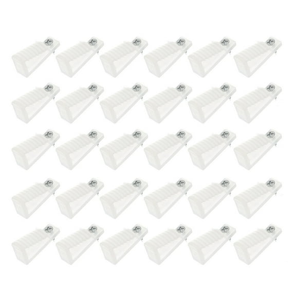 HAMPPLIES 30Pcs U-Shaped White PP Hooks for Outside String Light Clips