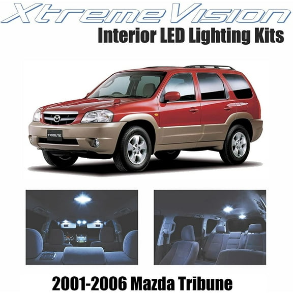 Xtremevision Interior LED for Mazda Tribute 2001-2006 8 Pieces Cool White Interior LED Kit   Installation Tool
