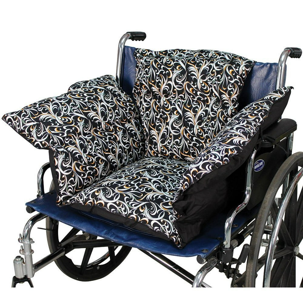 Fancy Black Comfort Cushion Soft Wheelchair Pad Helps Prevent Pressure